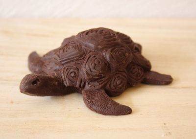 Sculpture artistique chocolat tortue
